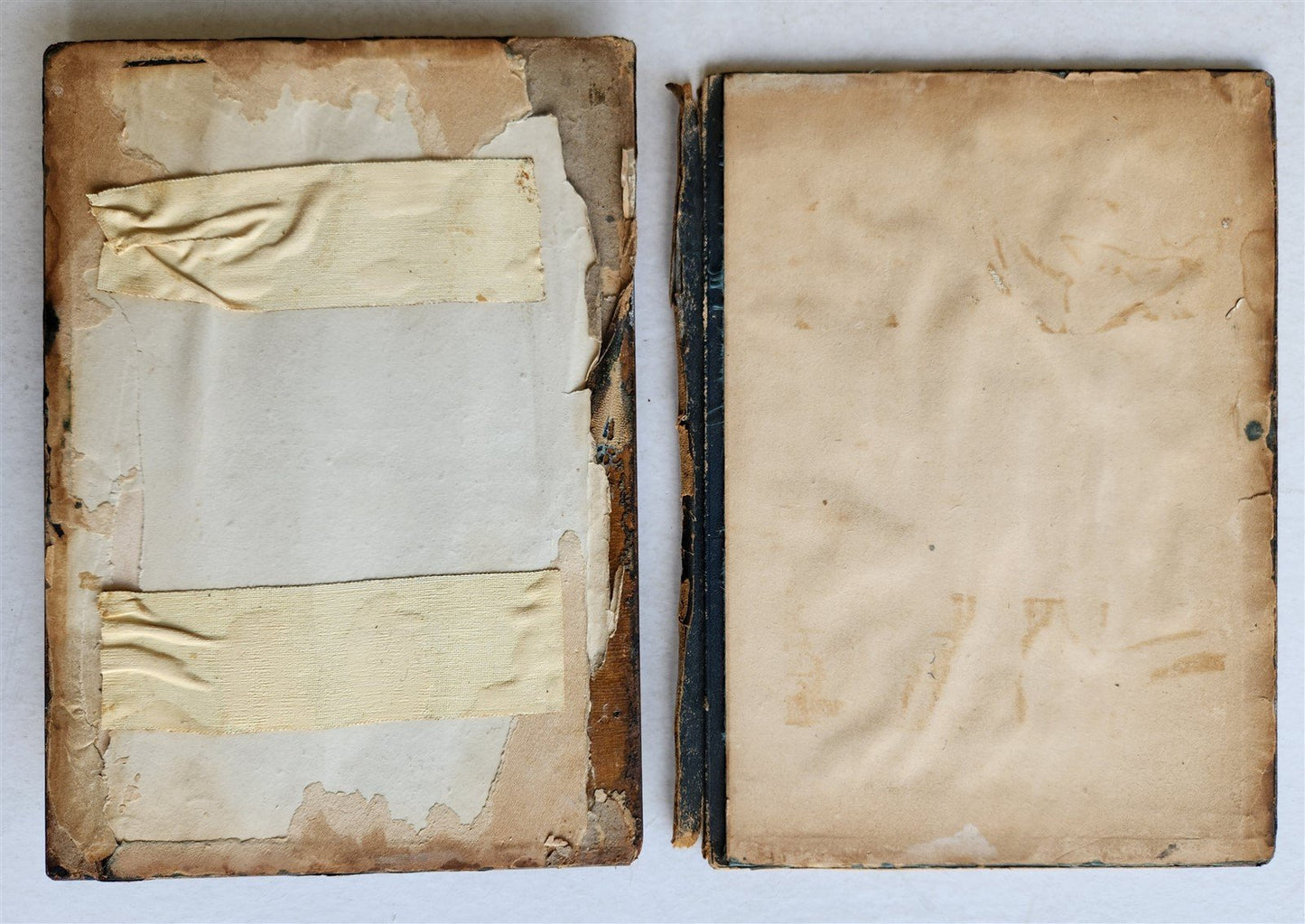 1880s FOLDER / BOOK COVER binding WOODEN w/ BRASS & WEDGWOOD DECORATIONS antique