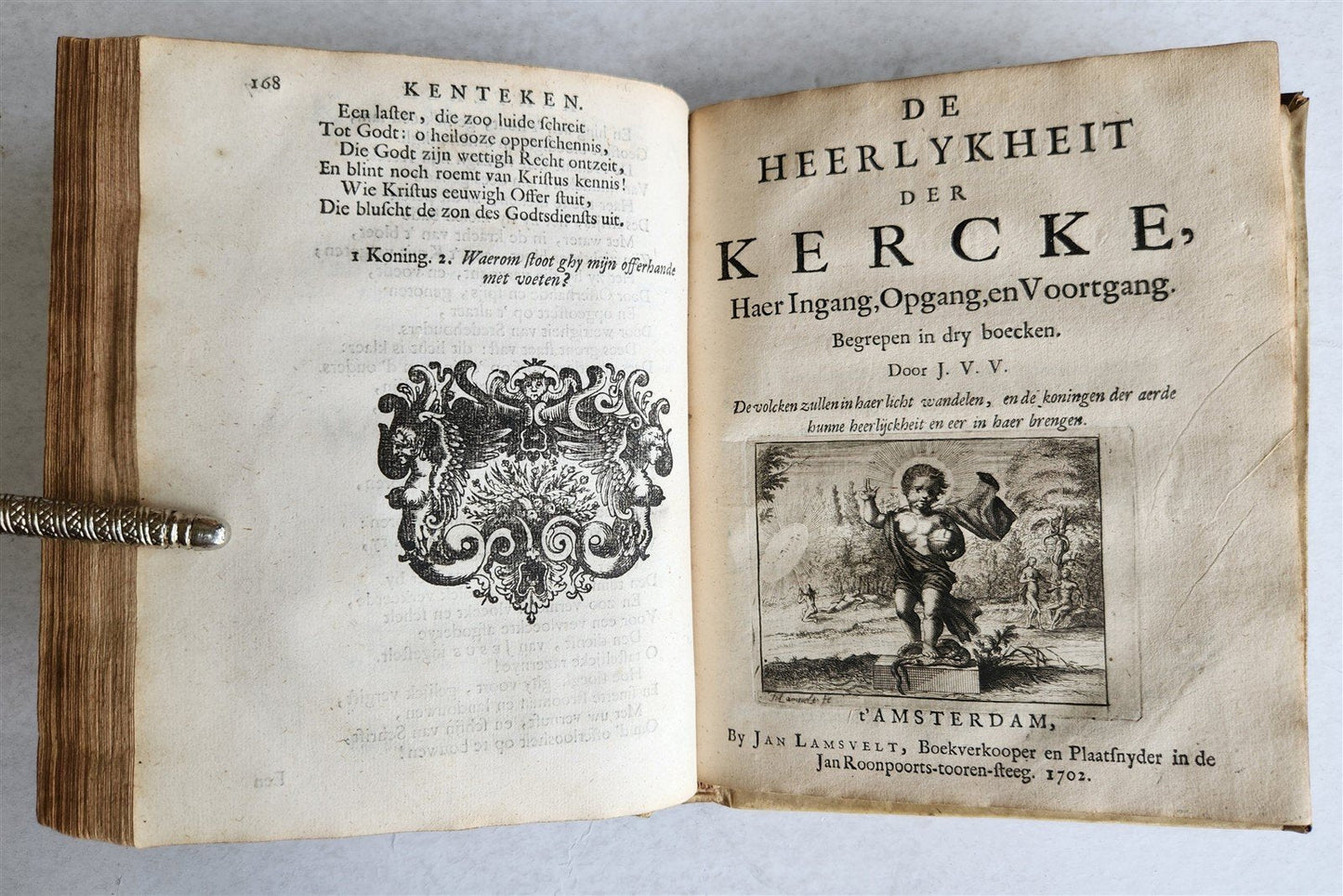 1718 ALTAR SECRETS in DUTCH ILLUSTRATED antique BLIND-STAMPED VELLUM