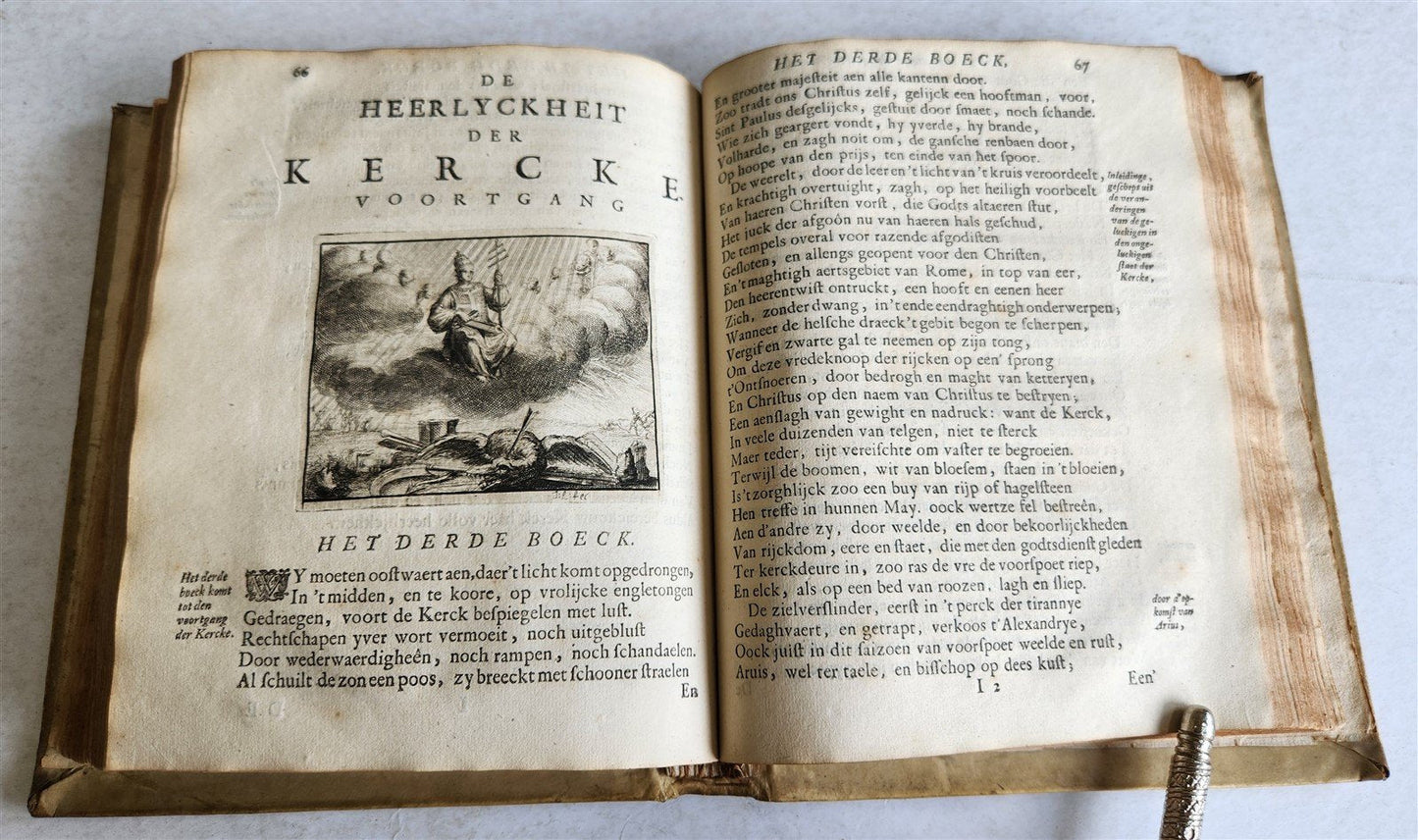 1718 ALTAR SECRETS in DUTCH ILLUSTRATED antique BLIND-STAMPED VELLUM