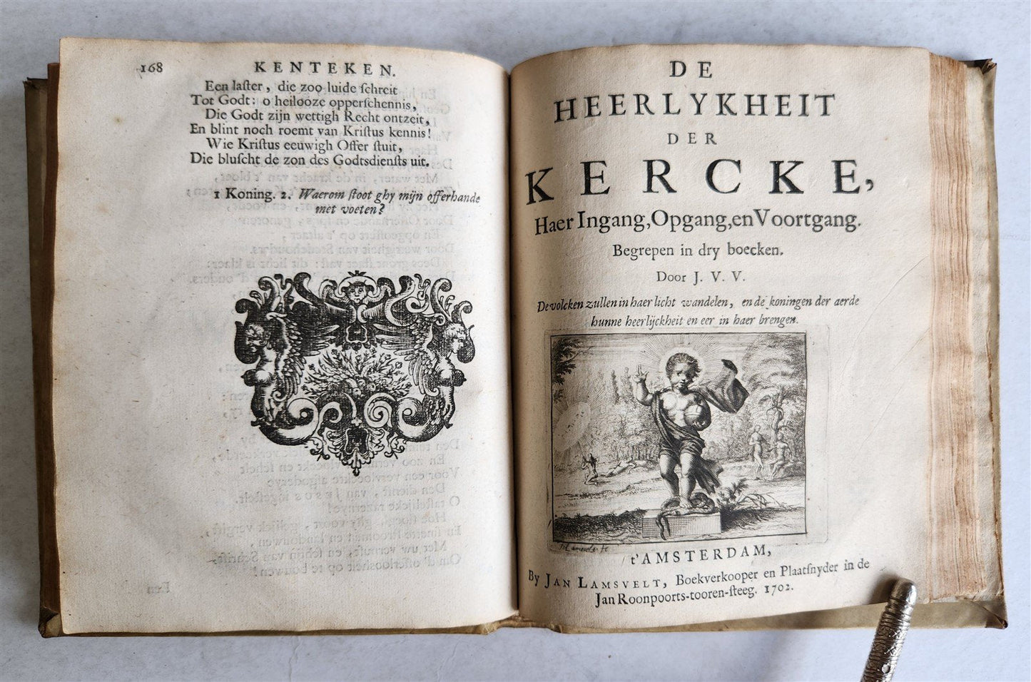 1718 ALTAR SECRETS in DUTCH ILLUSTRATED antique BLIND-STAMPED VELLUM