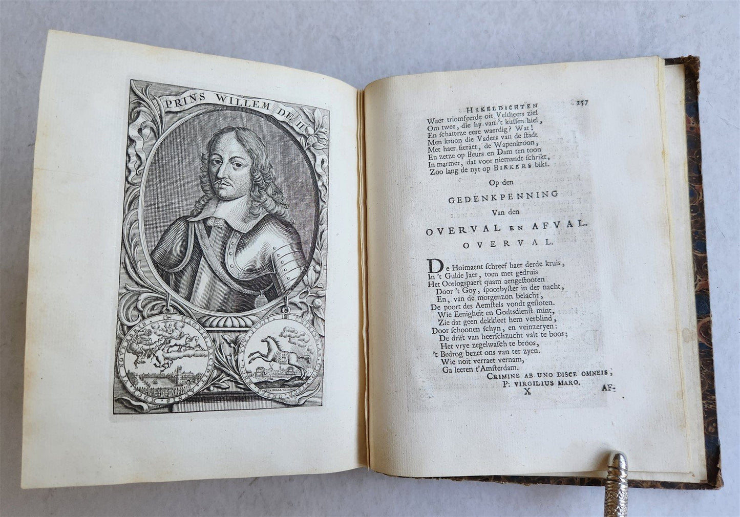 1736 POETRY in DUTCH PALAMEDES antique ILLUSTRATED