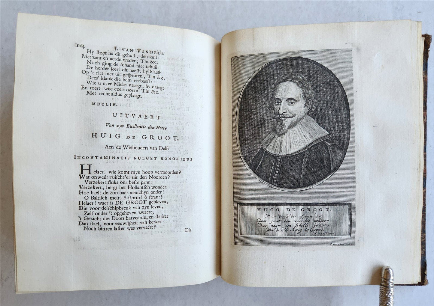1736 POETRY in DUTCH PALAMEDES antique ILLUSTRATED