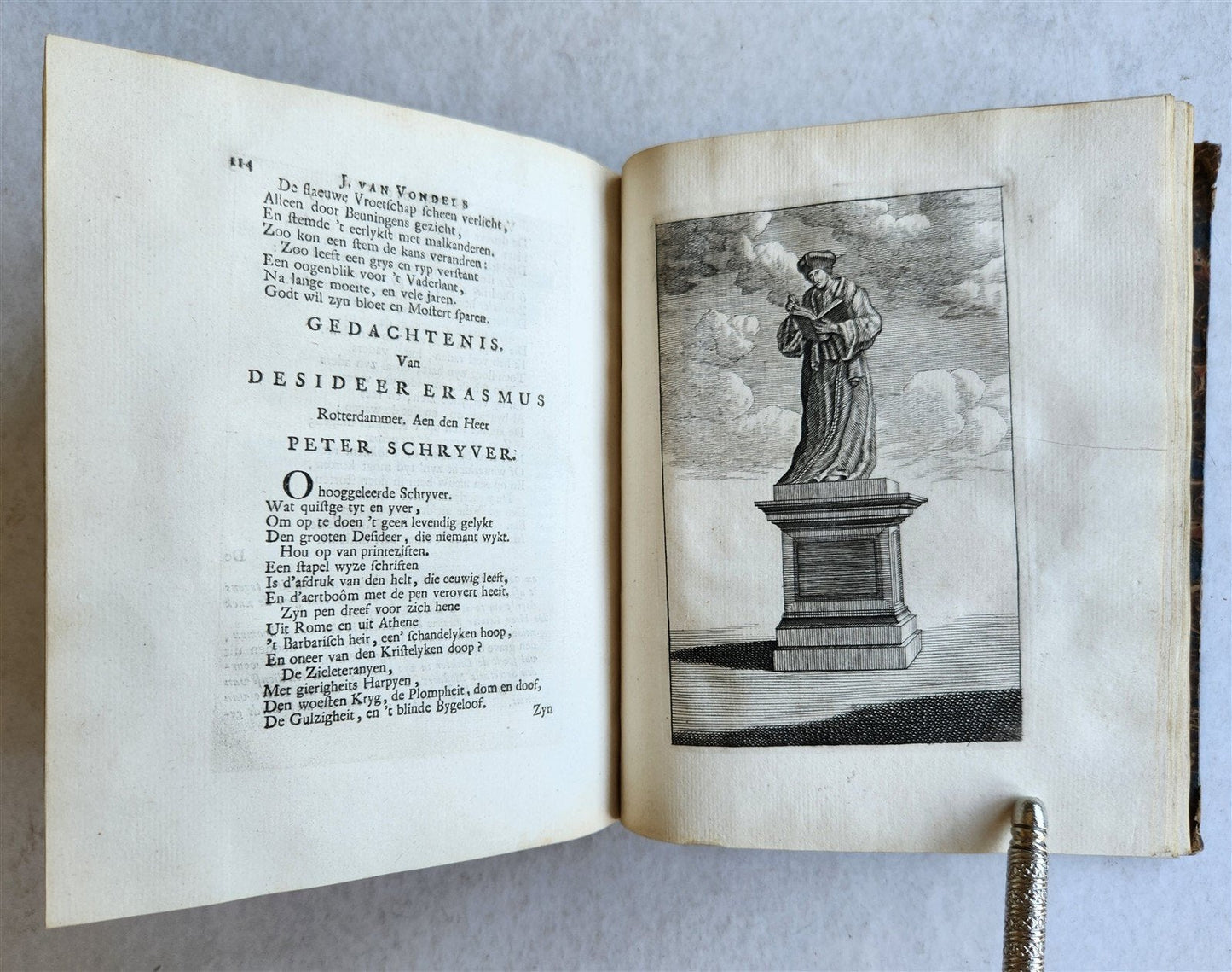 1736 POETRY in DUTCH PALAMEDES antique ILLUSTRATED
