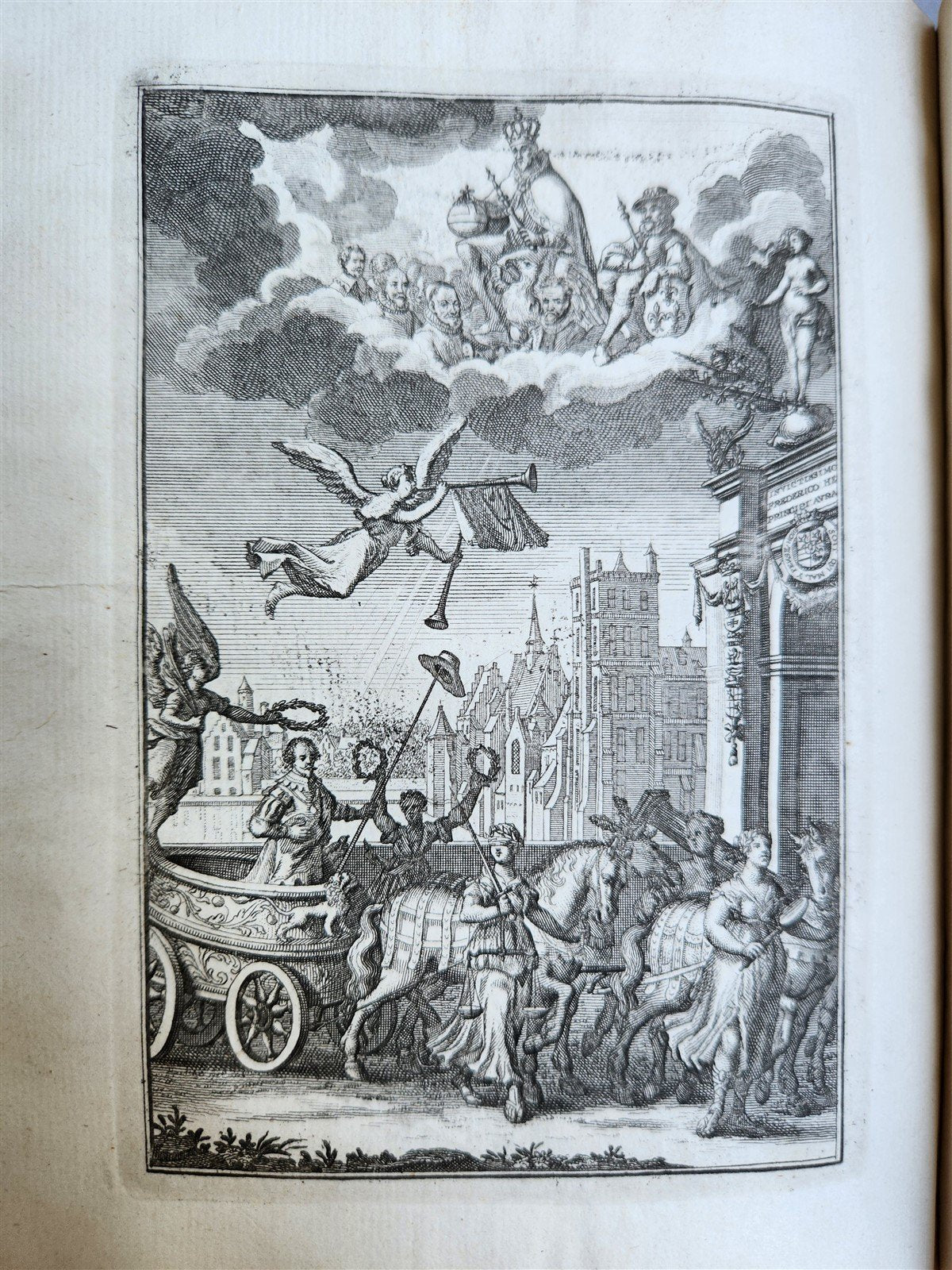 1736 POETRY in DUTCH PALAMEDES antique ILLUSTRATED