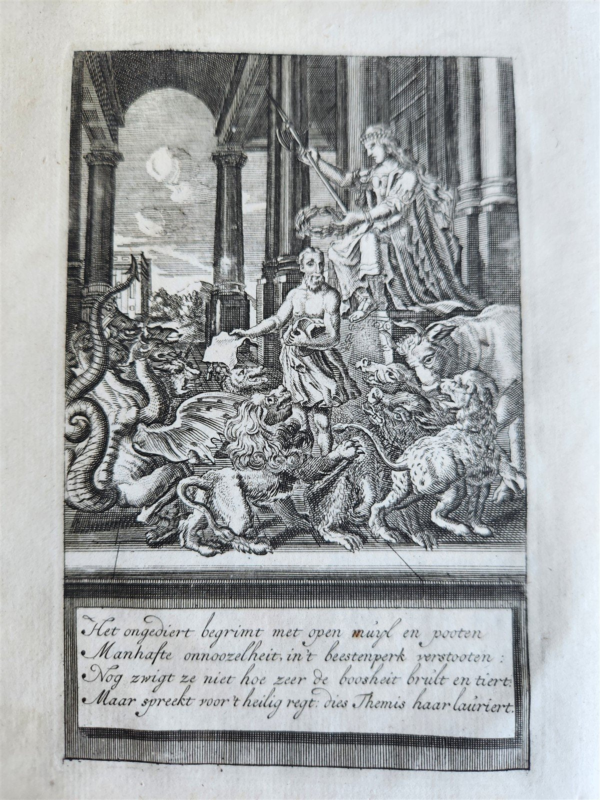 1736 POETRY in DUTCH PALAMEDES antique ILLUSTRATED