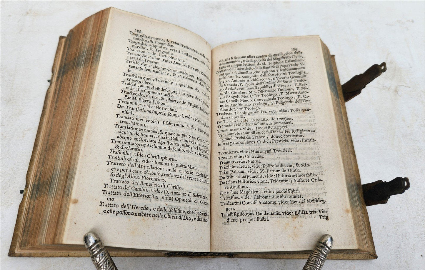 1726 INDEX of PROHIBITED BOOKS PRAGUE antique PIGSKIN BINDING Index librorum