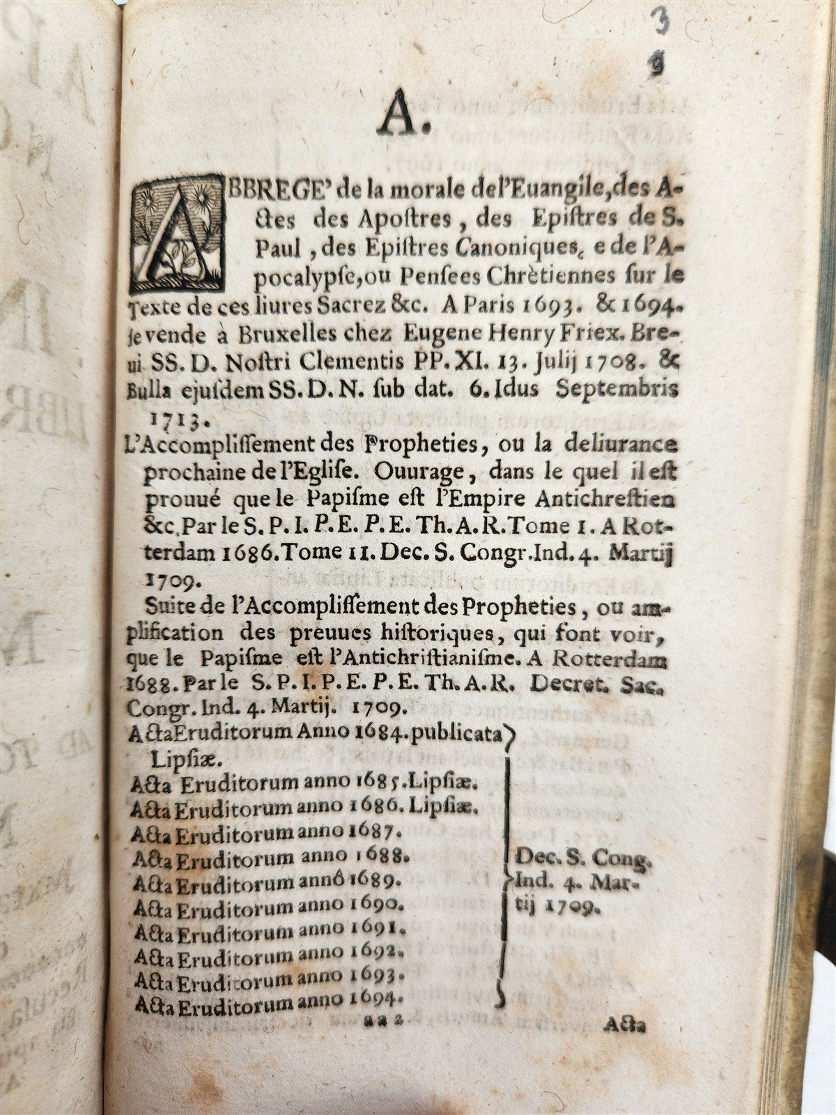 1726 INDEX of PROHIBITED BOOKS PRAGUE antique PIGSKIN BINDING Index librorum