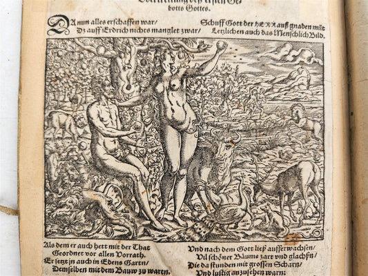 1569 PICTURE BIBLE antique ILLUSTRATED LAYMANS BIBLIA J. Amman Solis Bocksberger