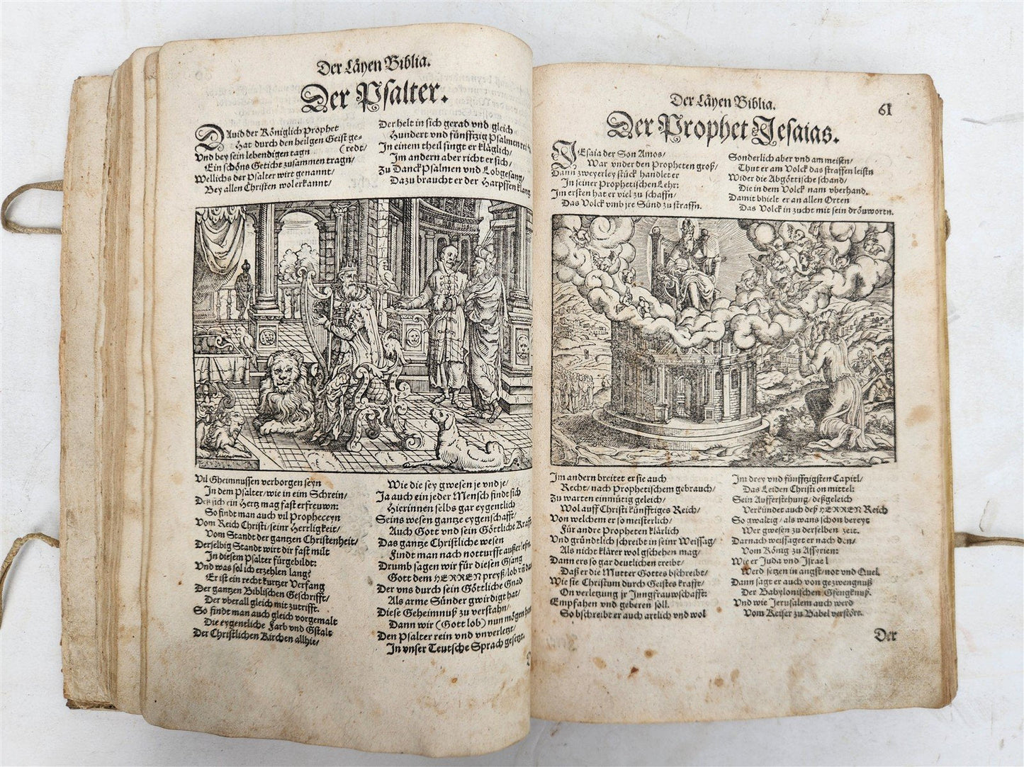 1569 PICTURE BIBLE antique ILLUSTRATED LAYMANS BIBLIA J. Amman Solis Bocksberger