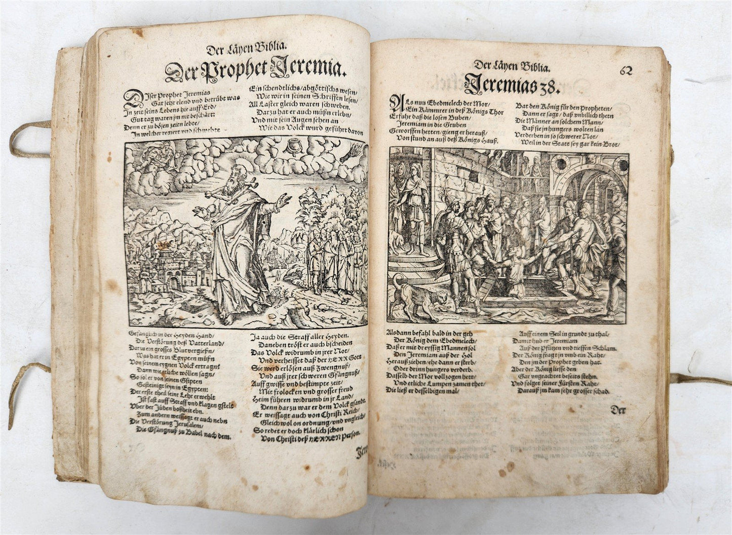 1569 PICTURE BIBLE antique ILLUSTRATED LAYMANS BIBLIA J. Amman Solis Bocksberger