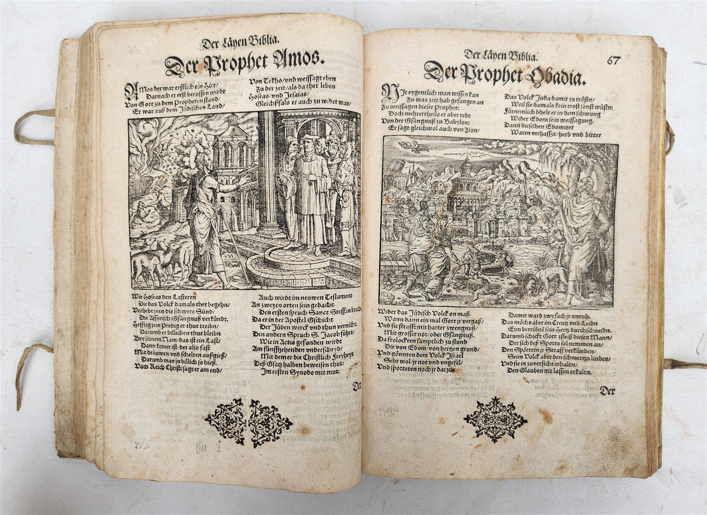 1569 PICTURE BIBLE antique ILLUSTRATED LAYMANS BIBLIA J. Amman Solis Bocksberger