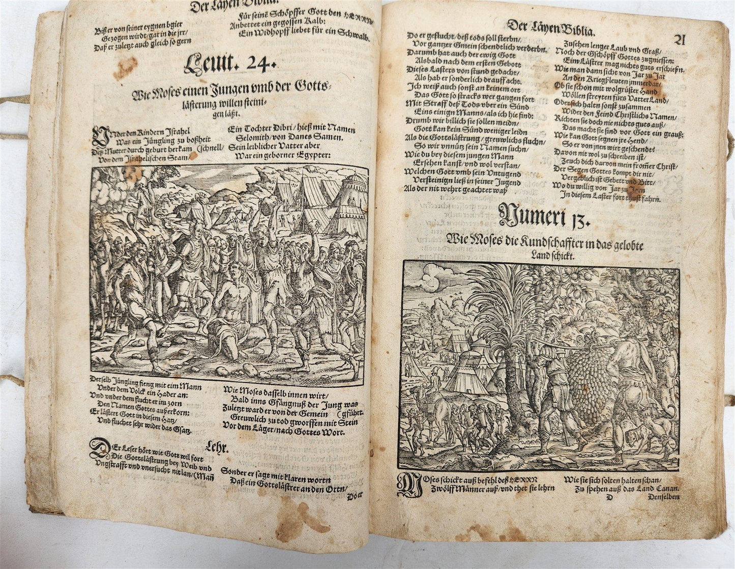 1569 PICTURE BIBLE antique ILLUSTRATED LAYMANS BIBLIA J. Amman Solis Bocksberger