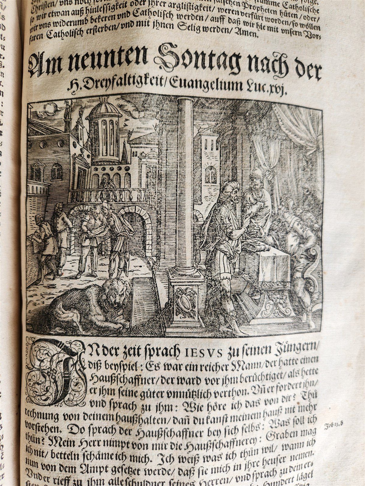 1577 BIBLE COMMENTARIES by J. Feucht ILLUSTRATED antique 16th century FOLIO