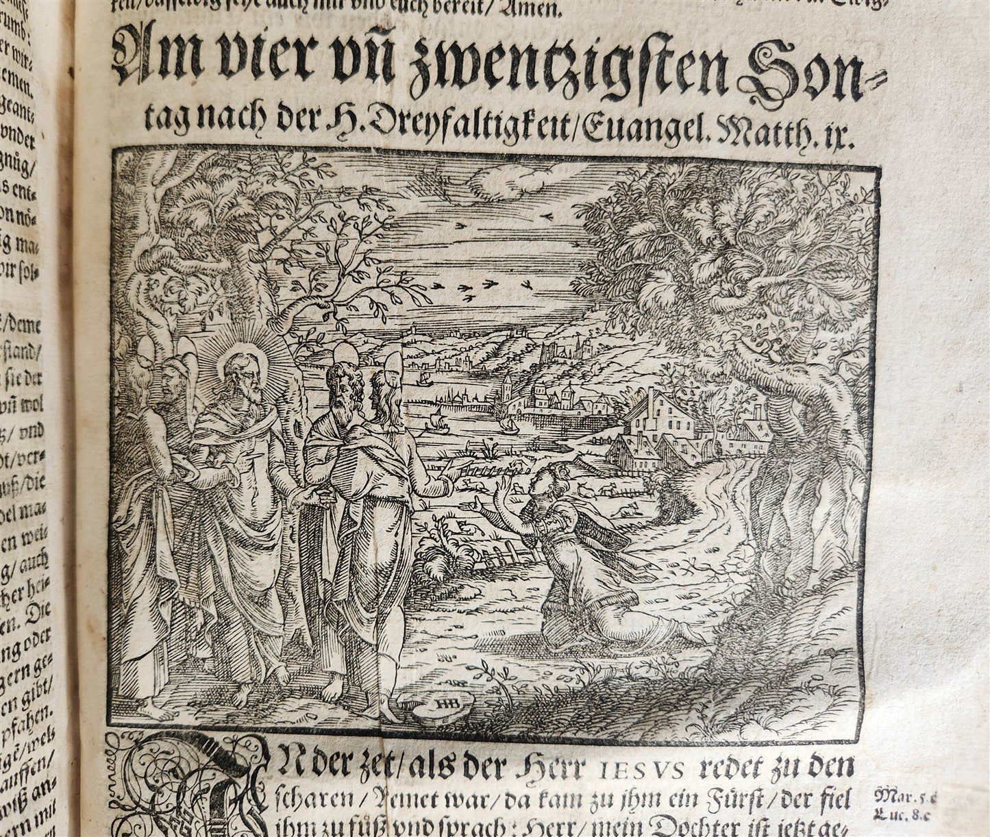 1577 BIBLE COMMENTARIES by J. Feucht ILLUSTRATED antique 16th century FOLIO