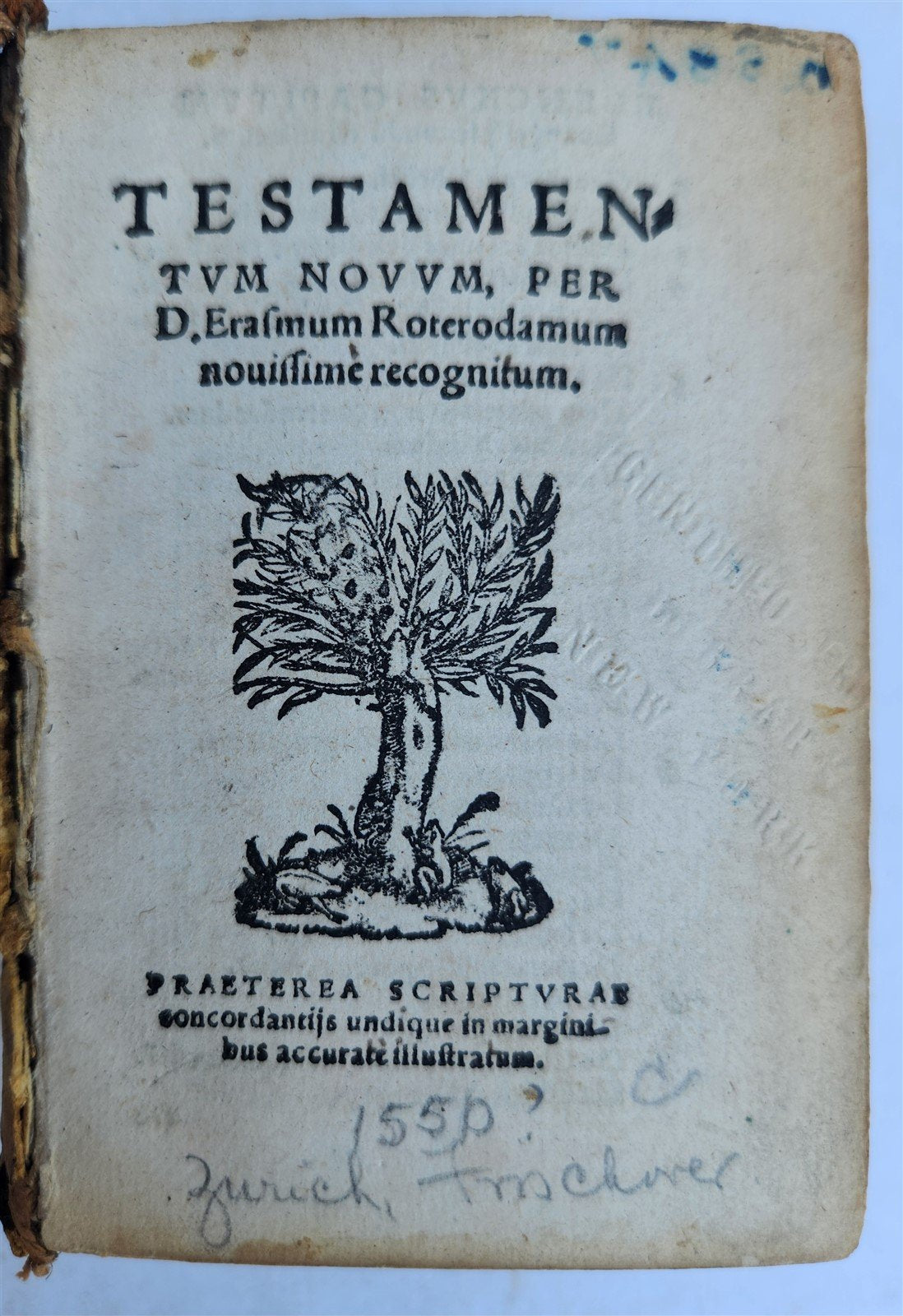 1550 BIBLE in LATIN by ERASMUS antique RARE ZURICH pocket size NEW TESTAMENT