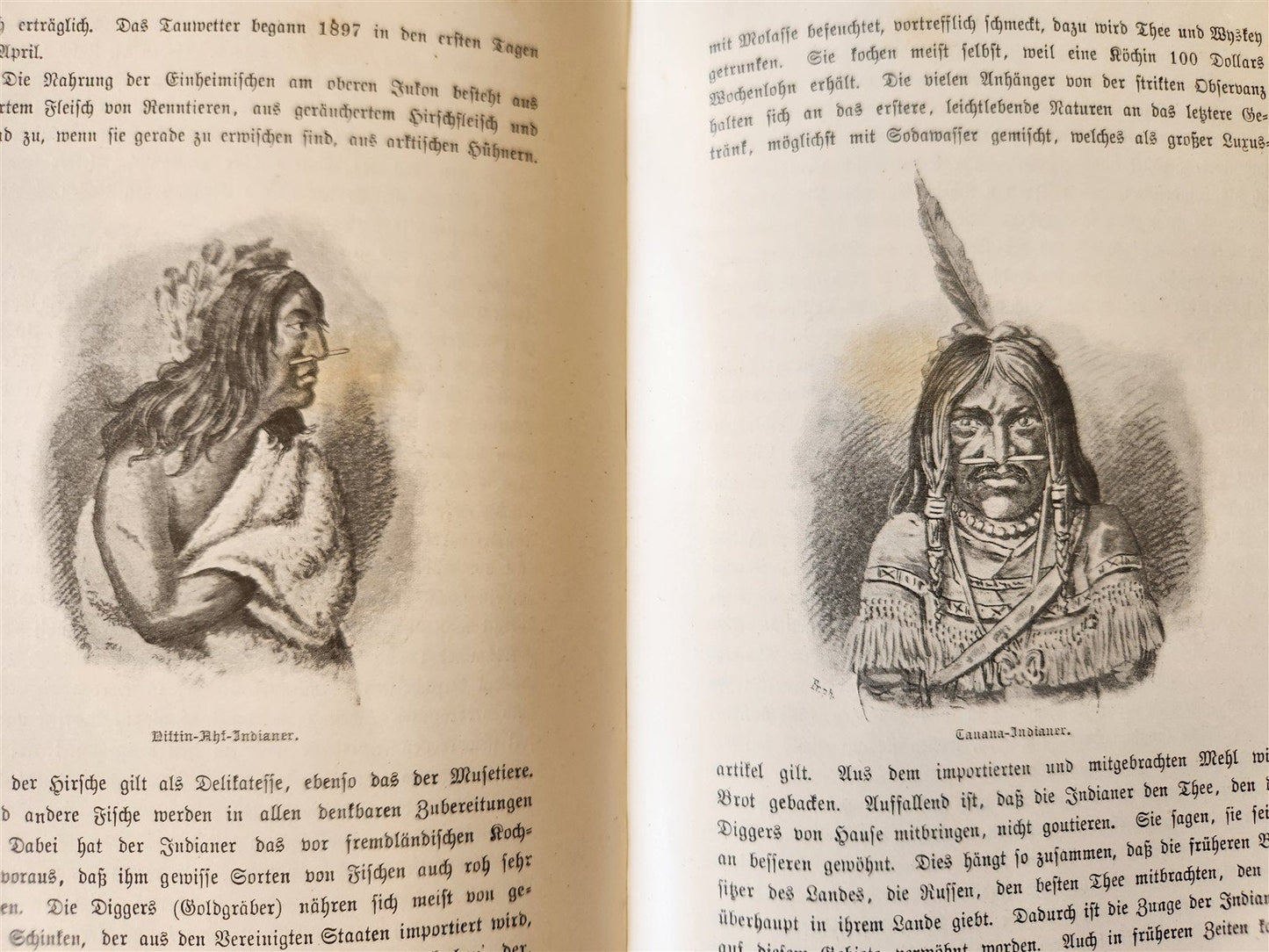 1897 Auf nach ALASKA by J. Moller antique ILLUSTRATED in GERMAN