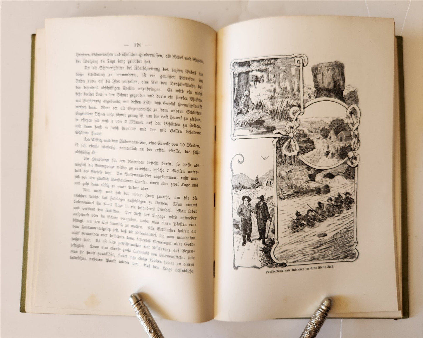 1897 Auf nach ALASKA by J. Moller antique ILLUSTRATED in GERMAN