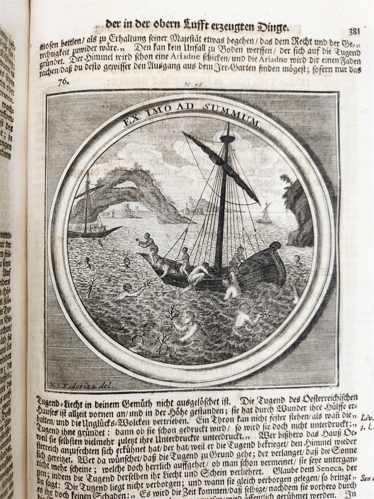 1712 METEOROLOGIA illustrated w/ 83 ENGRAVINGS antique in GERMAN VELLUM FOLIO