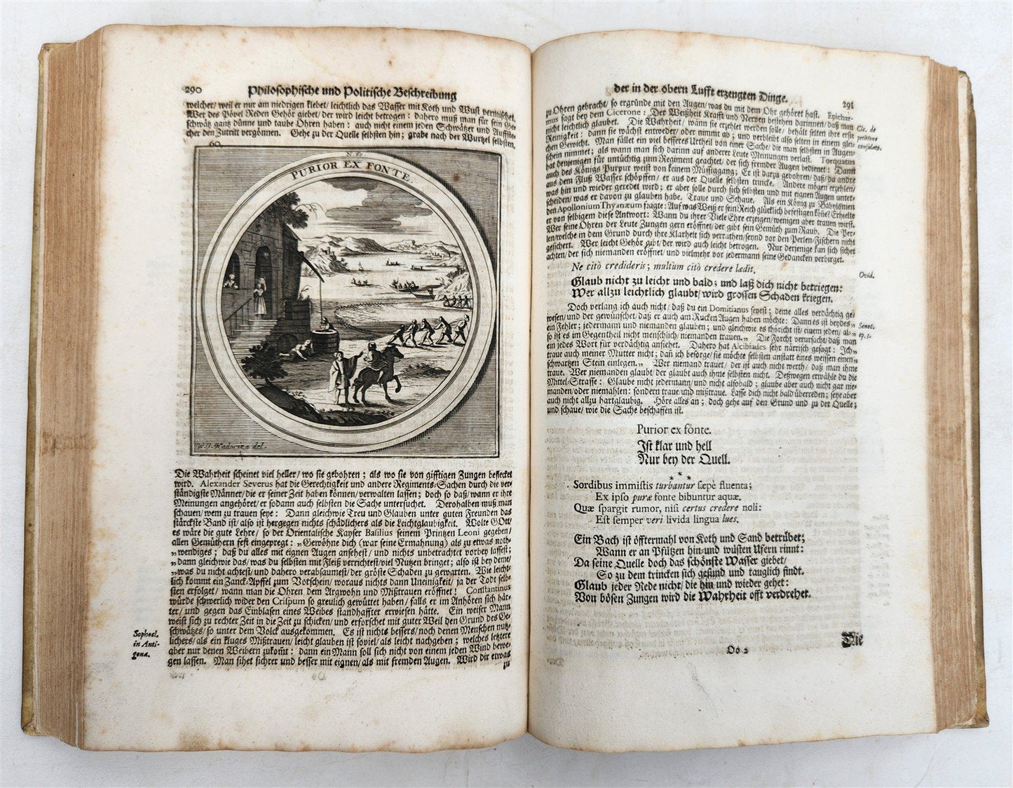 1712 METEOROLOGIA illustrated w/ 83 ENGRAVINGS antique in GERMAN VELLUM FOLIO