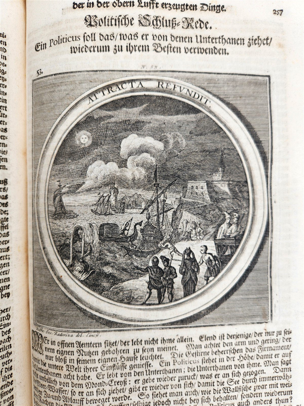 1712 METEOROLOGIA illustrated w/ 83 ENGRAVINGS antique in GERMAN VELLUM FOLIO