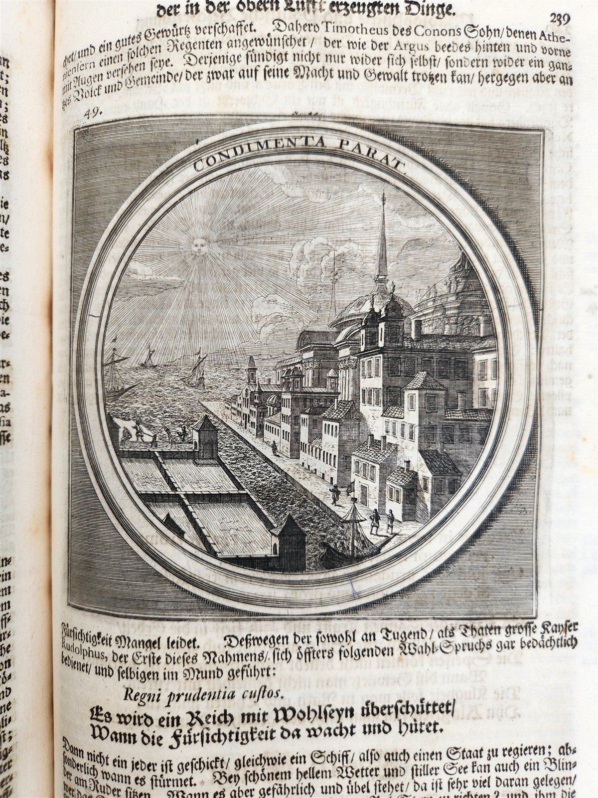 1712 METEOROLOGIA illustrated w/ 83 ENGRAVINGS antique in GERMAN VELLUM FOLIO