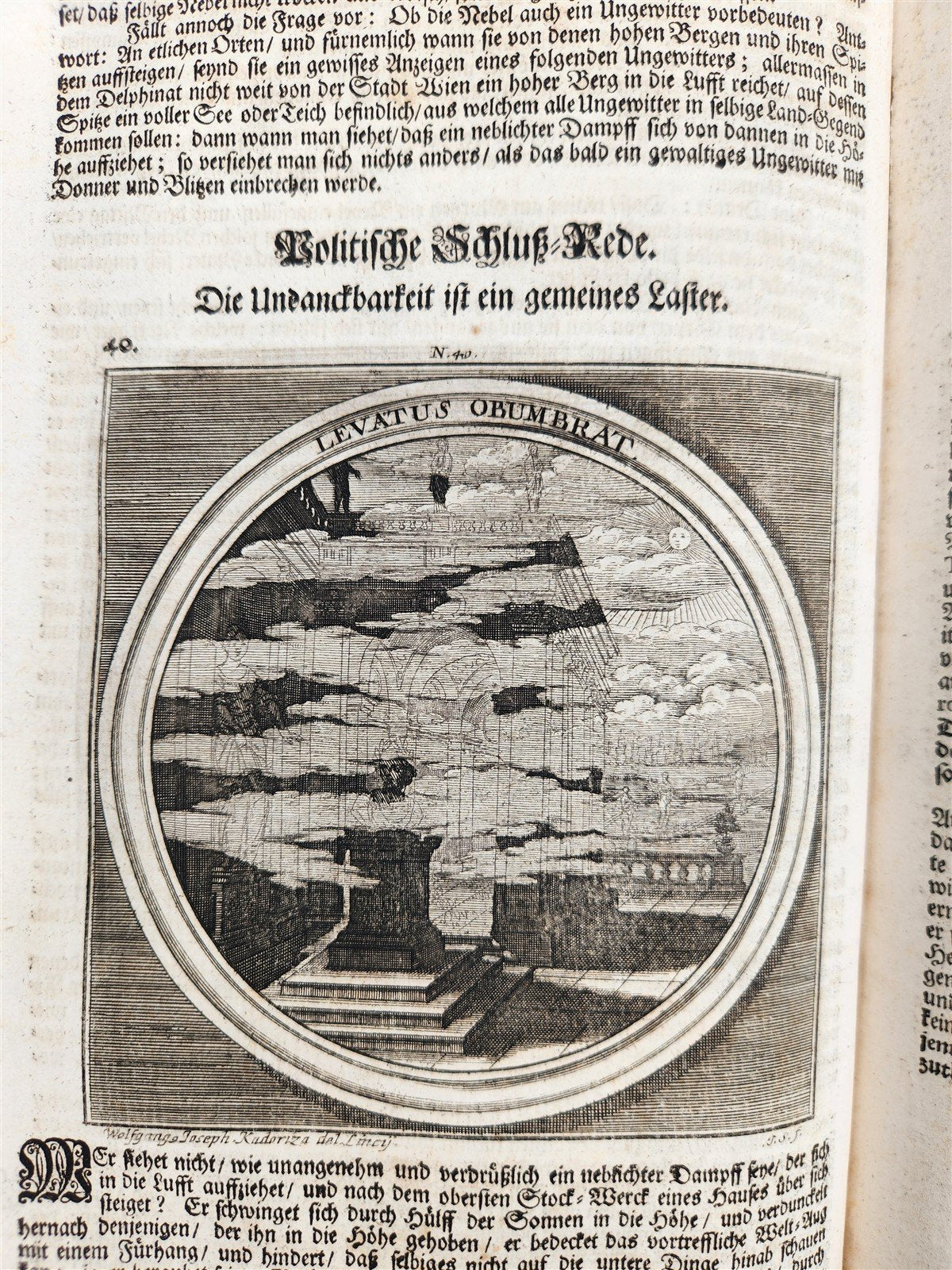 1712 METEOROLOGIA illustrated w/ 83 ENGRAVINGS antique in GERMAN VELLUM FOLIO