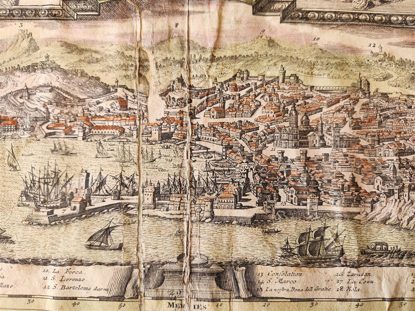 1700s GENOA ITALY antique MAP Status Republica Genuesis by J. HOMANN rare