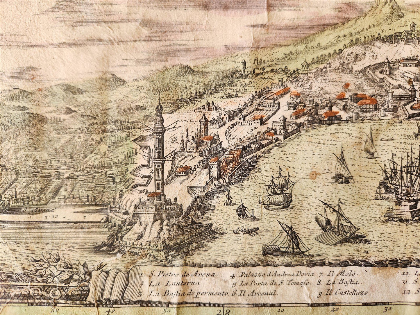 1700s GENOA ITALY antique MAP Status Republica Genuesis by J. HOMANN rare