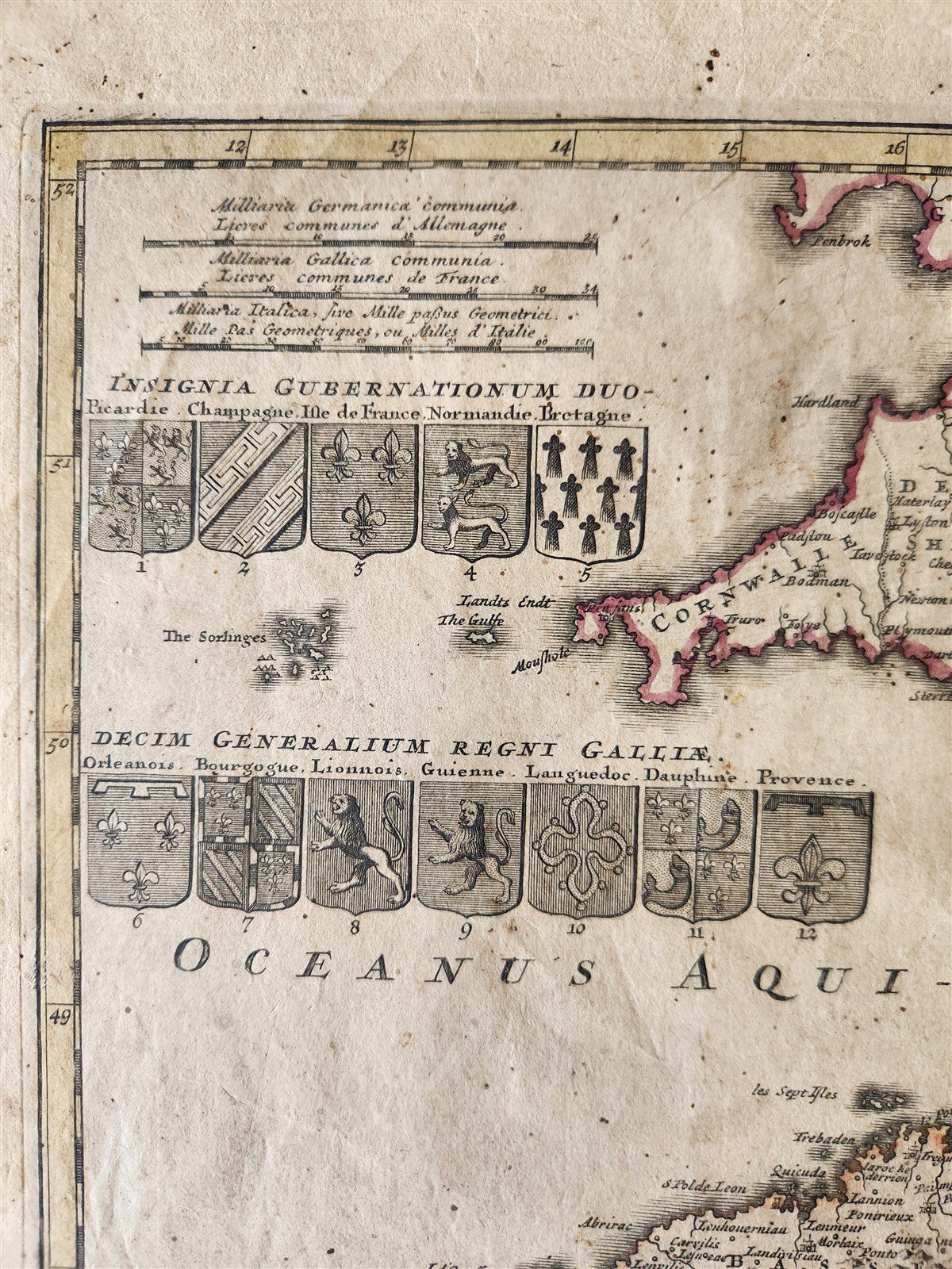 1720 FRANCE antique MAP Totius Regni Galliae sive Franciae Tabula JOHANN HOMANN