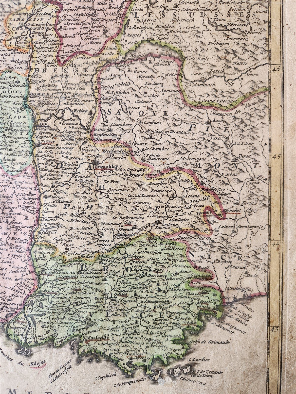 1720 FRANCE antique MAP Totius Regni Galliae sive Franciae Tabula JOHANN HOMANN