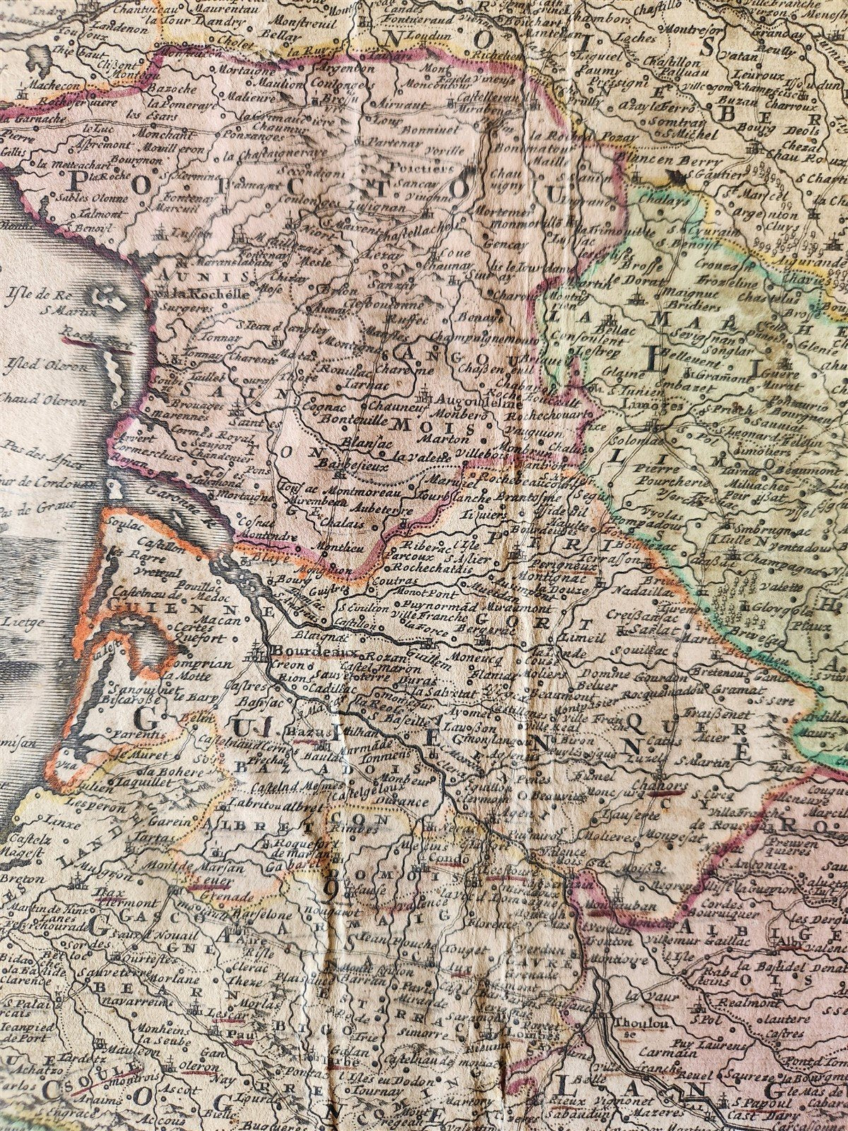 1720 FRANCE antique MAP Totius Regni Galliae sive Franciae Tabula JOHANN HOMANN