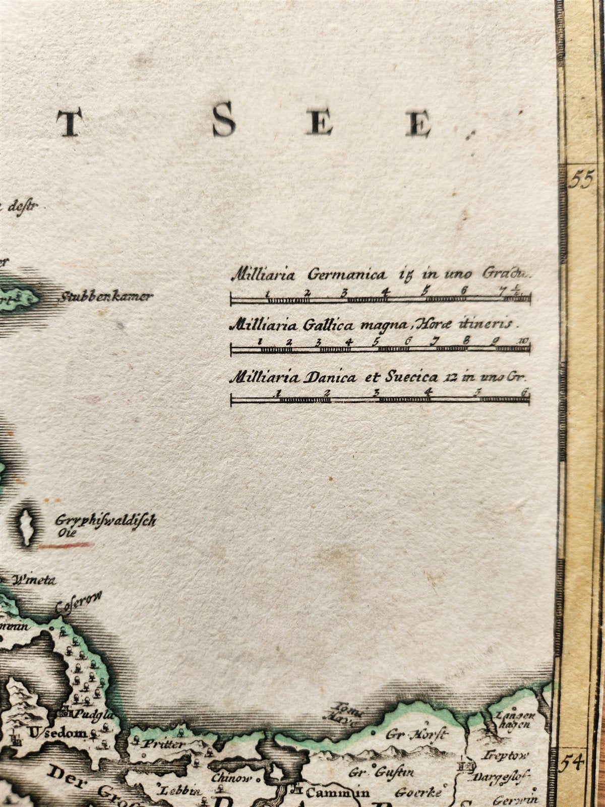 1730 DENMARK antique MAP REGNI DANIAE by JOHANN HOMANN AUTHENTIC