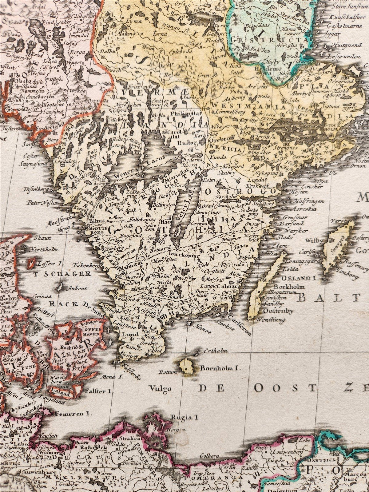 1750 antique MAP SCANDINAVIA SWEDEN DENMARK NORWAY LATVIA FINLAND JOHANN HOMANN