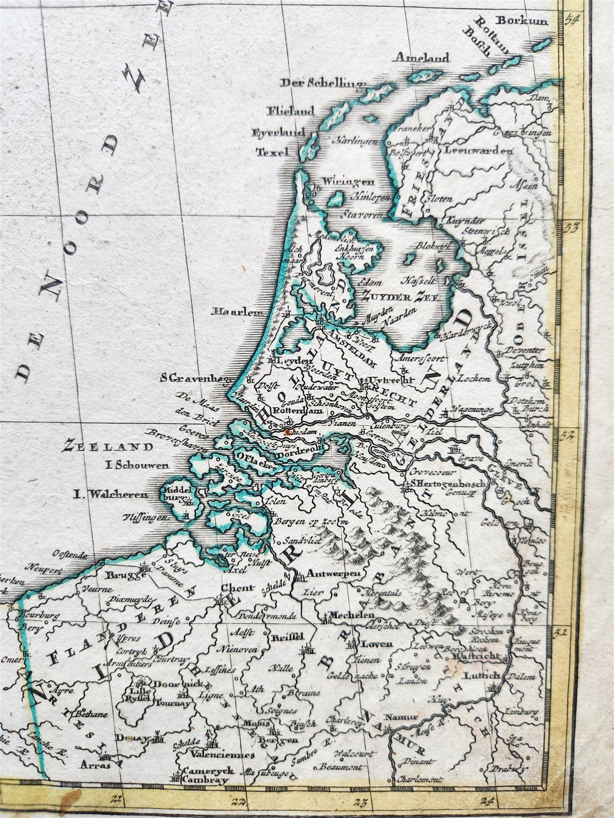 1711 GREAT BRITAIN antique MAP w/ SCOTLAND & IRELAND by JOHANN HOMANN AUTHENTIC