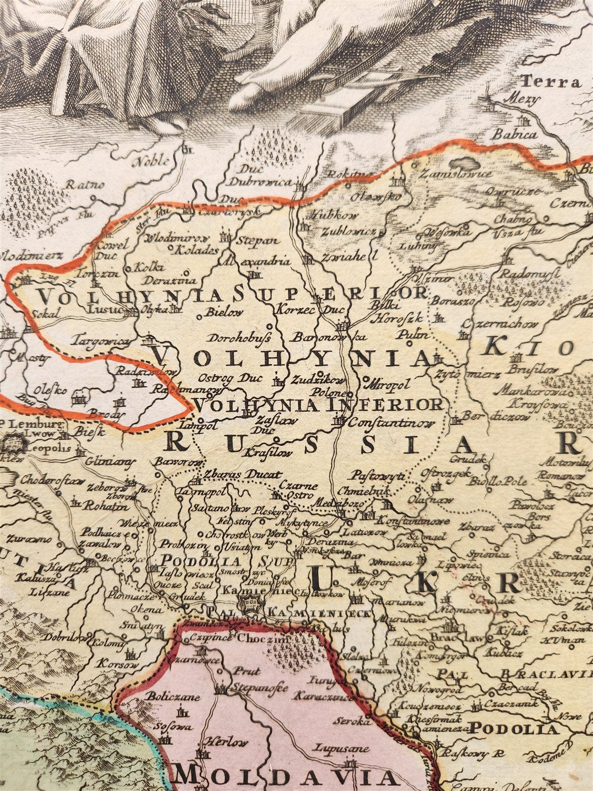 1720 UKRAINE antique MAP Ukrania Terra Cosaccorum Walachiae Moldoviae J. HOMANN