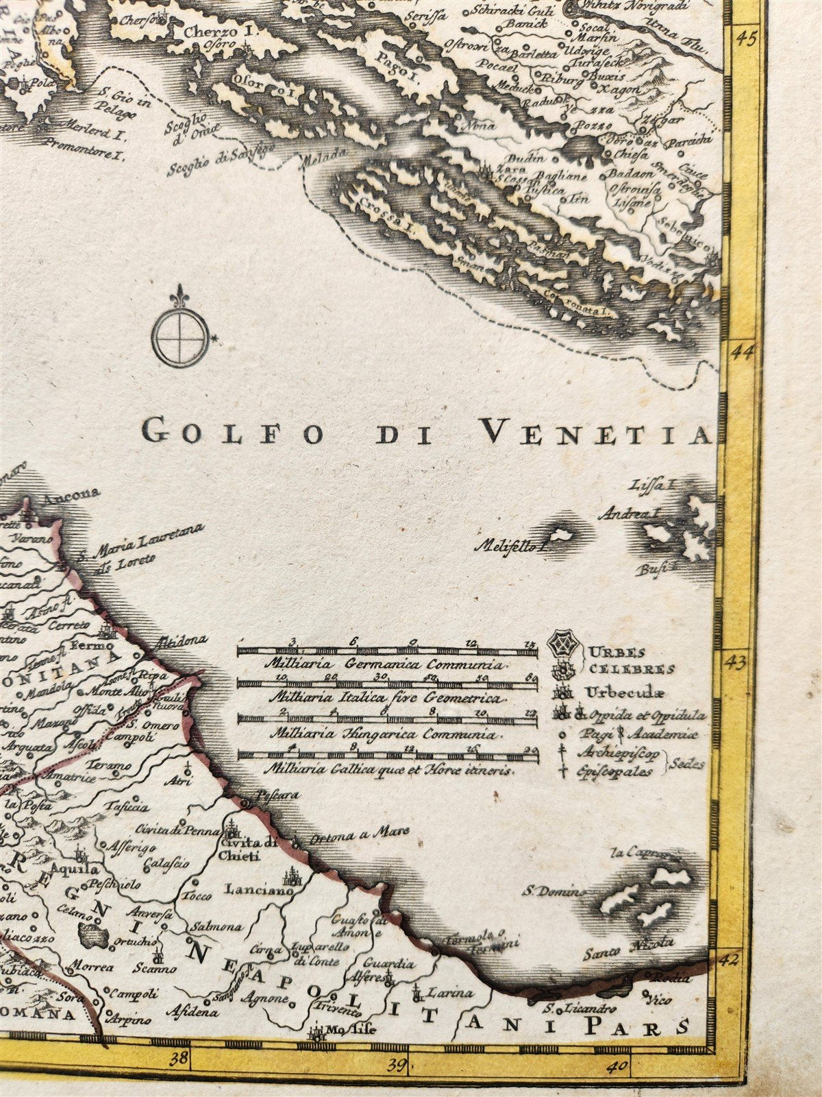 1720 NORTHERN ITALY antique MAP by JOHANN HOMANN AUTHENTIC