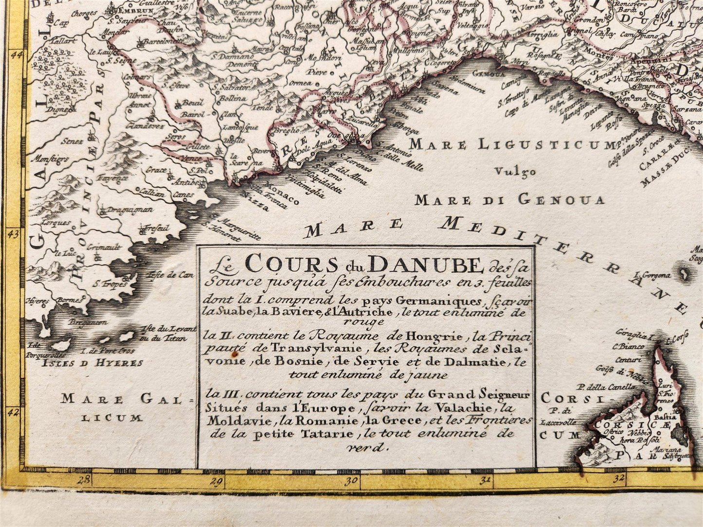 1720 NORTHERN ITALY antique MAP by JOHANN HOMANN AUTHENTIC