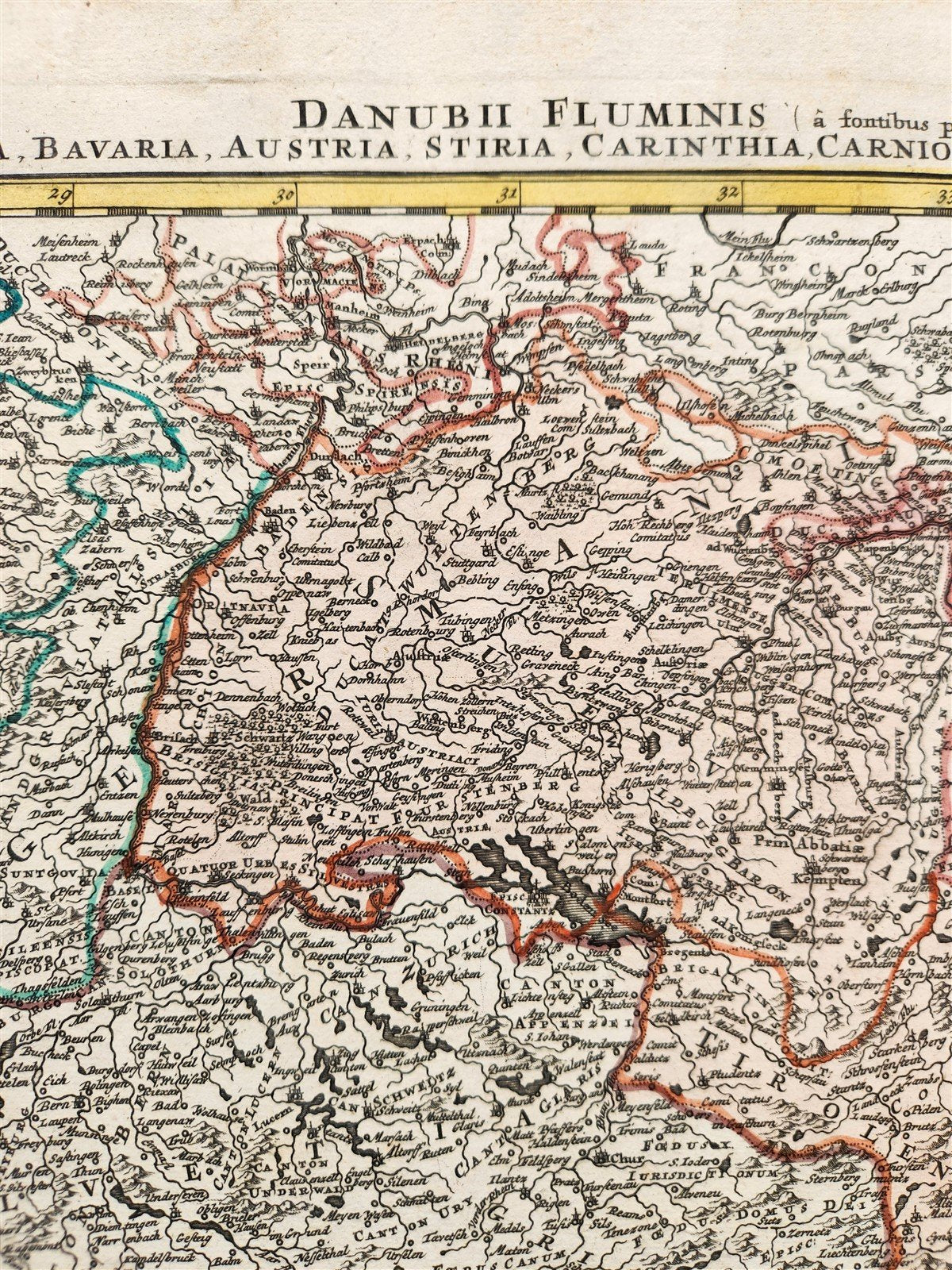 1720 NORTHERN ITALY antique MAP by JOHANN HOMANN AUTHENTIC
