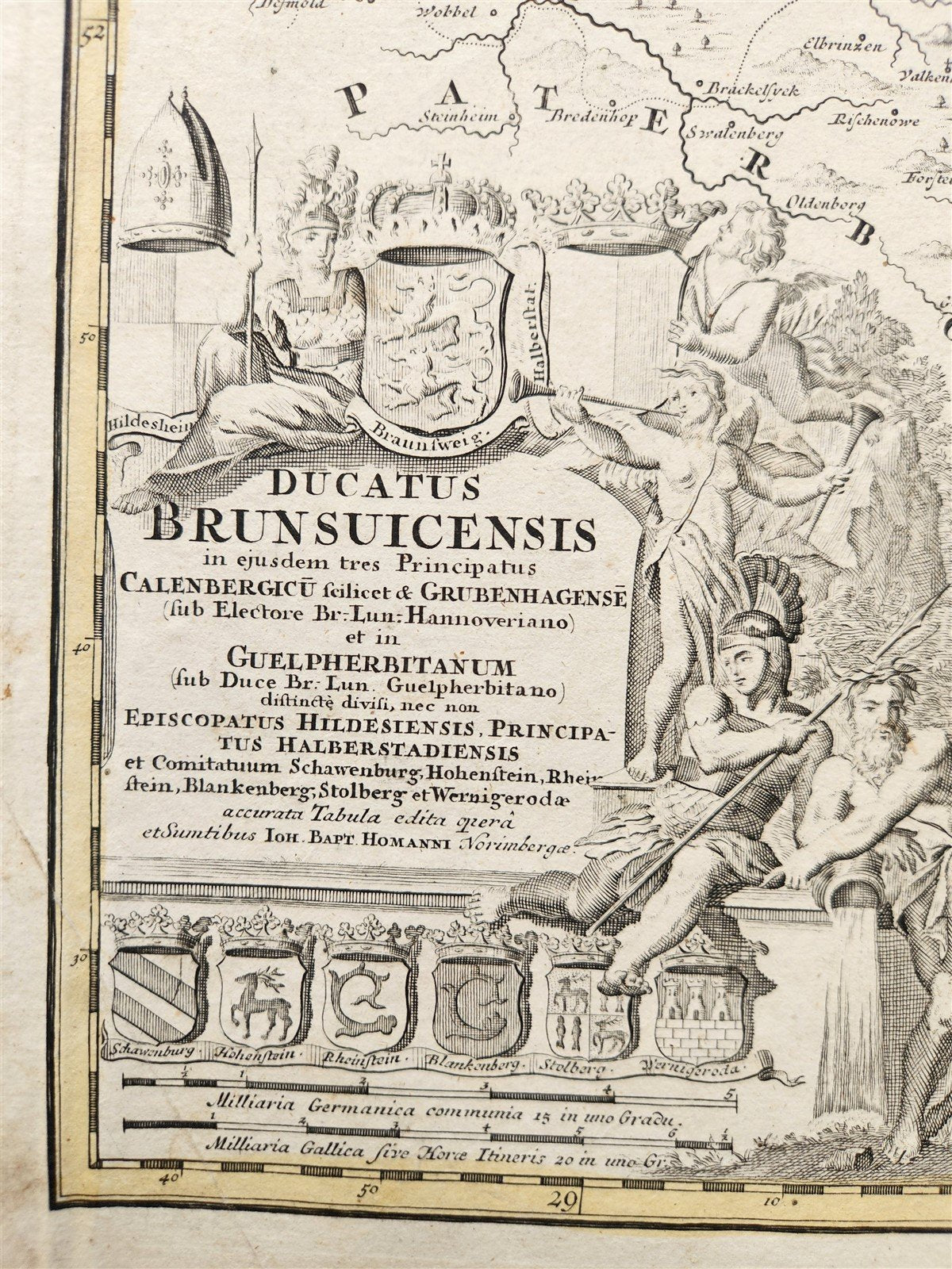 1720s GERMANY DUCATUS BRUNSUICENSIS antique MAP DUCHY of BRUNSWICK JOHANN HOMANN