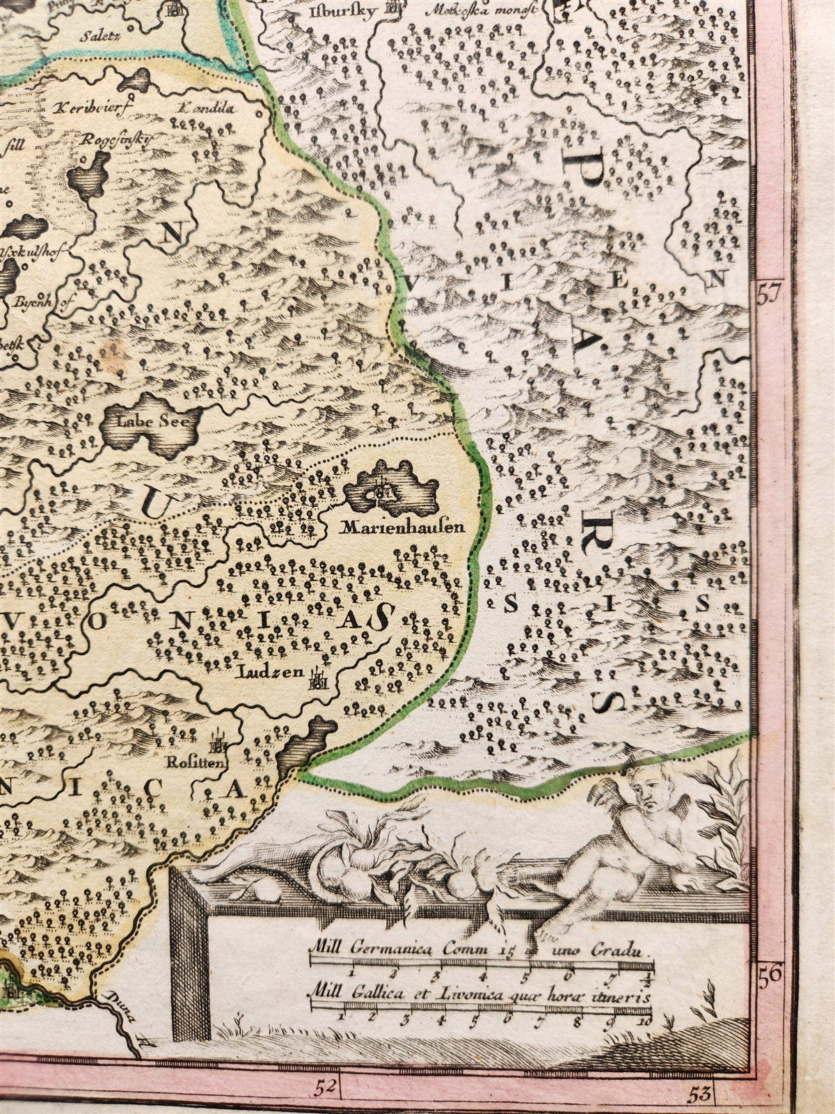 1730 DUCATUUM LIVONIAE et CURLANDIAE antique MAP Estonia Lithuania Latvia HOMANN