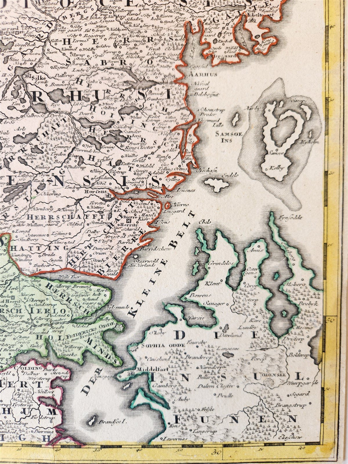 1710s DENMARK antique MAP IUTIAE Tabula Generalis by JOHANN HOMANN AUTHENTIC