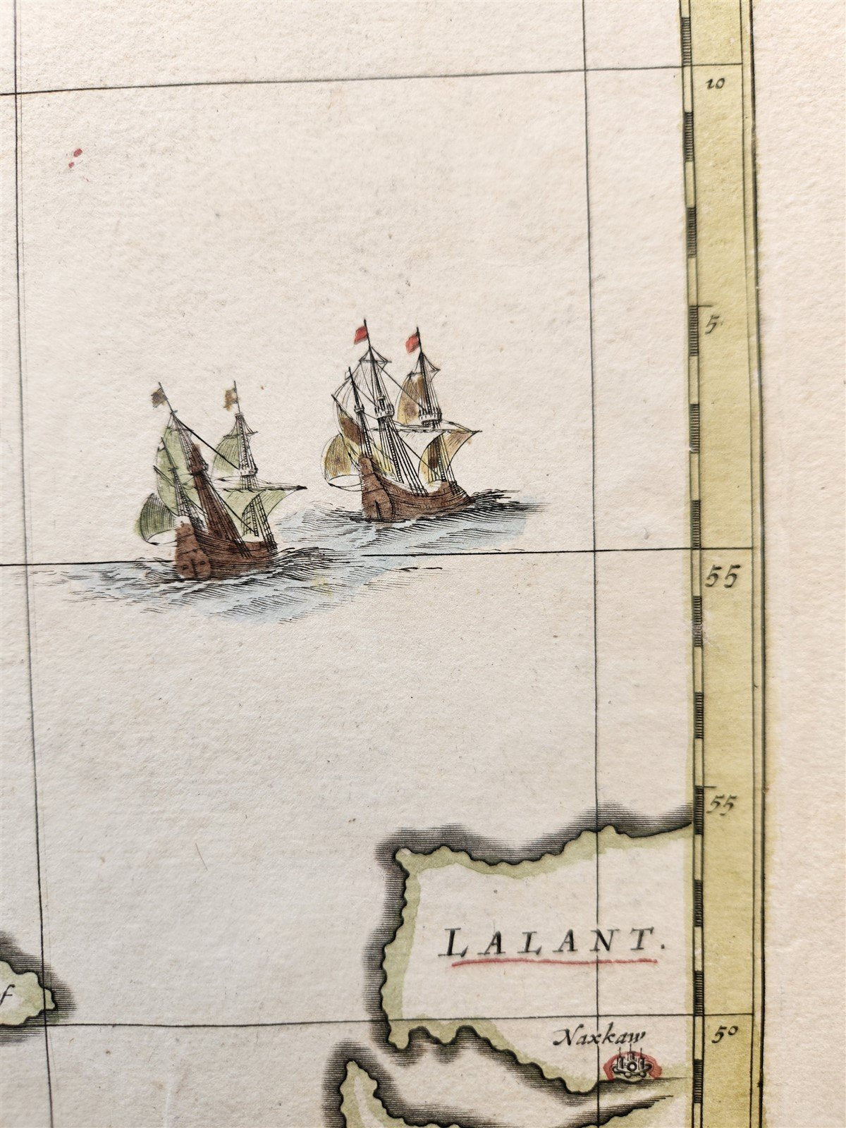 1680 DENMARK ISLAND of FUNEN antique MAP by Mose Pitt