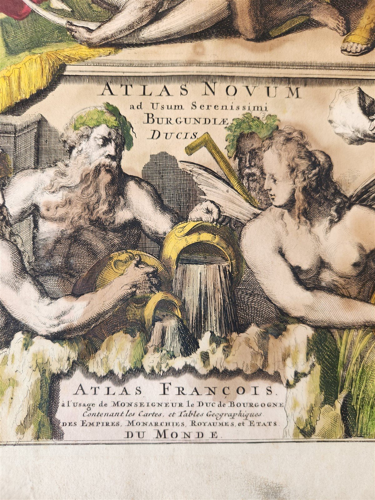 1700s FRENCH TITLE PAGE from Covens & Mortier's Atlas Novus antique