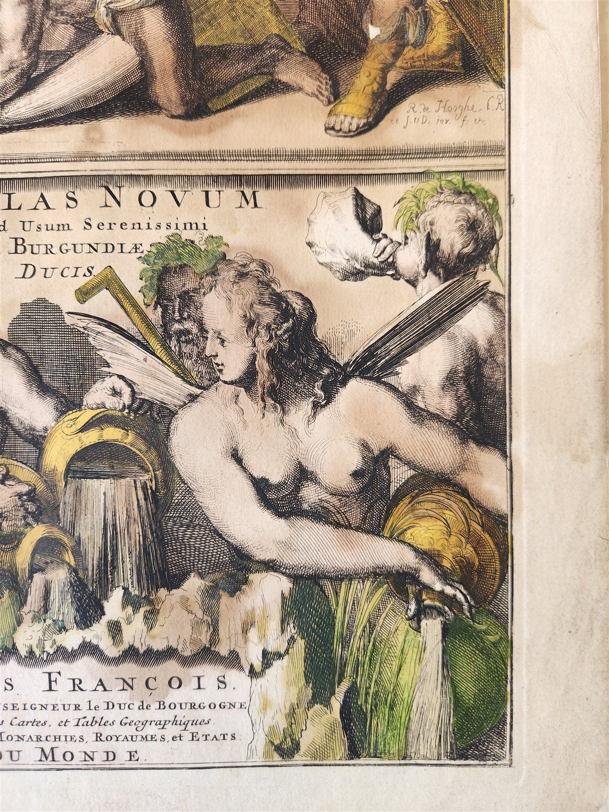 1700s FRENCH TITLE PAGE from Covens & Mortier's Atlas Novus antique