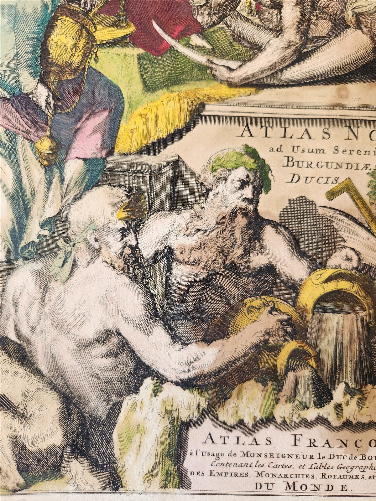 1700s FRENCH TITLE PAGE from Covens & Mortier's Atlas Novus antique