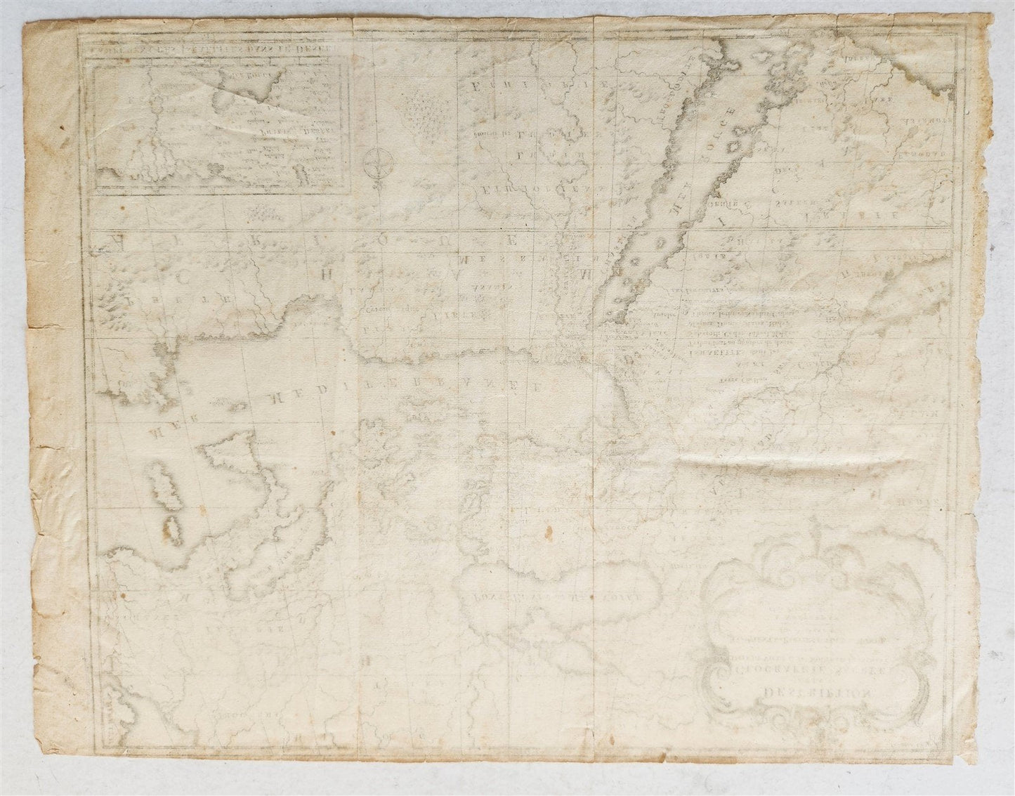 1707 DESCRIPTION DE LA GEOGRAPHIE SACREE antique BIBLICAL MAP