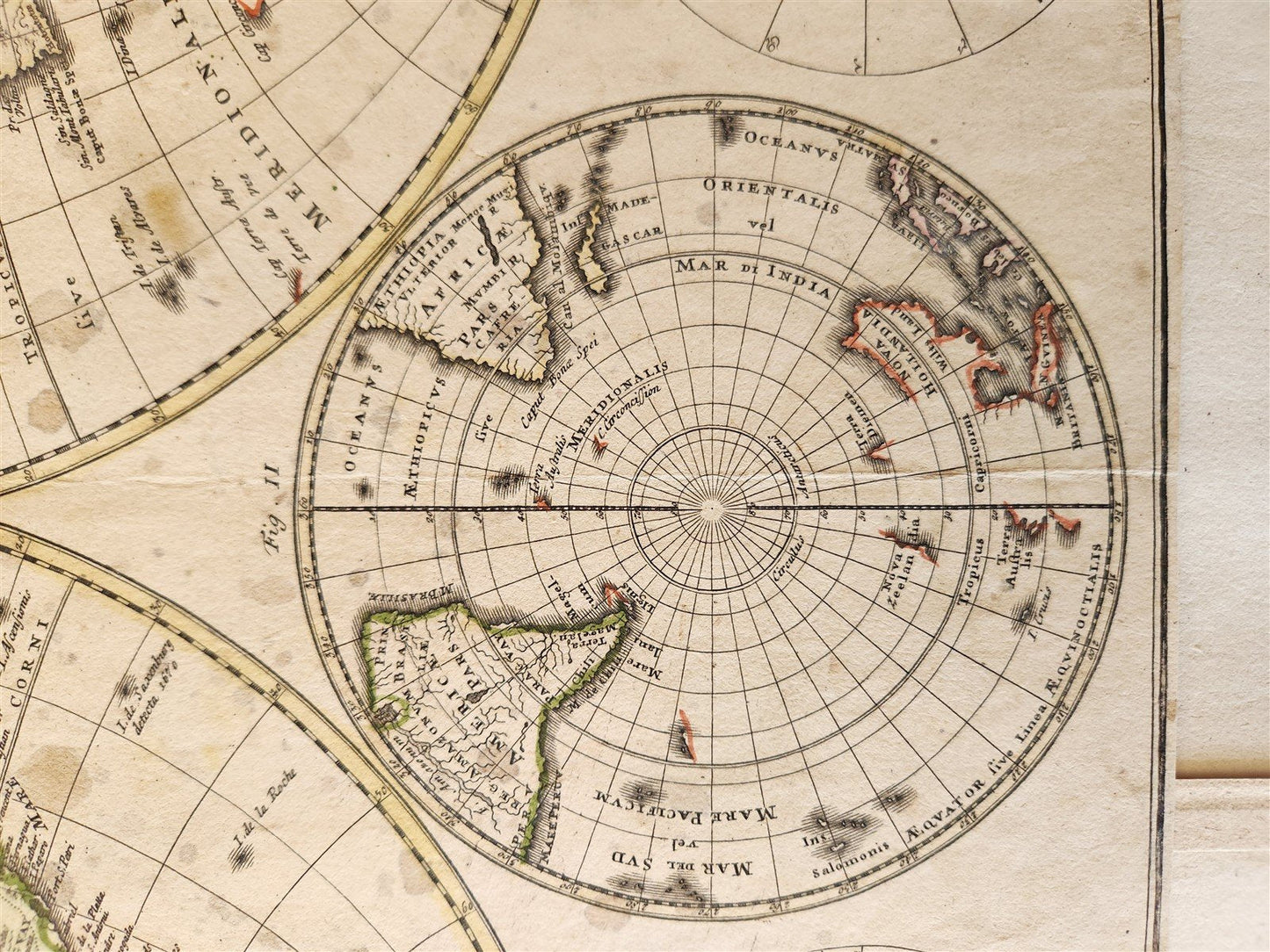 1746 WORLD MAP antique PLANIGLOBII TERRESTRIS MAPPE MONDE by HEIRS of HOMANN