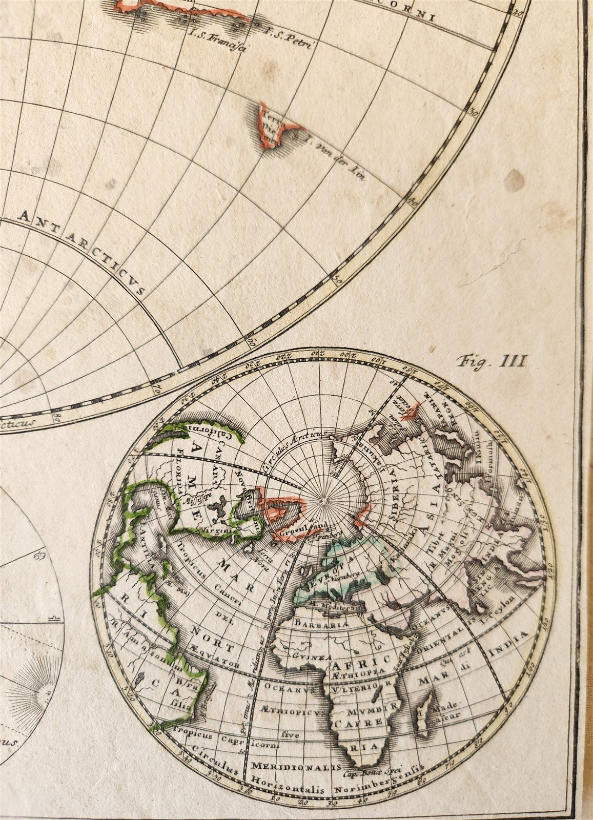 1746 WORLD MAP antique PLANIGLOBII TERRESTRIS MAPPE MONDE by HEIRS of HOMANN
