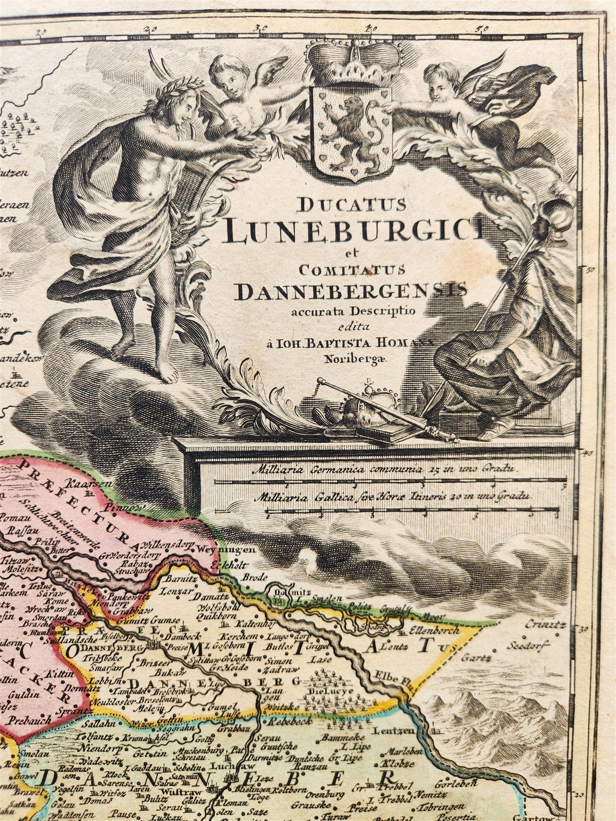 1730s LUNEBURG GERMANY antique MAP by JOHANN HOMANN