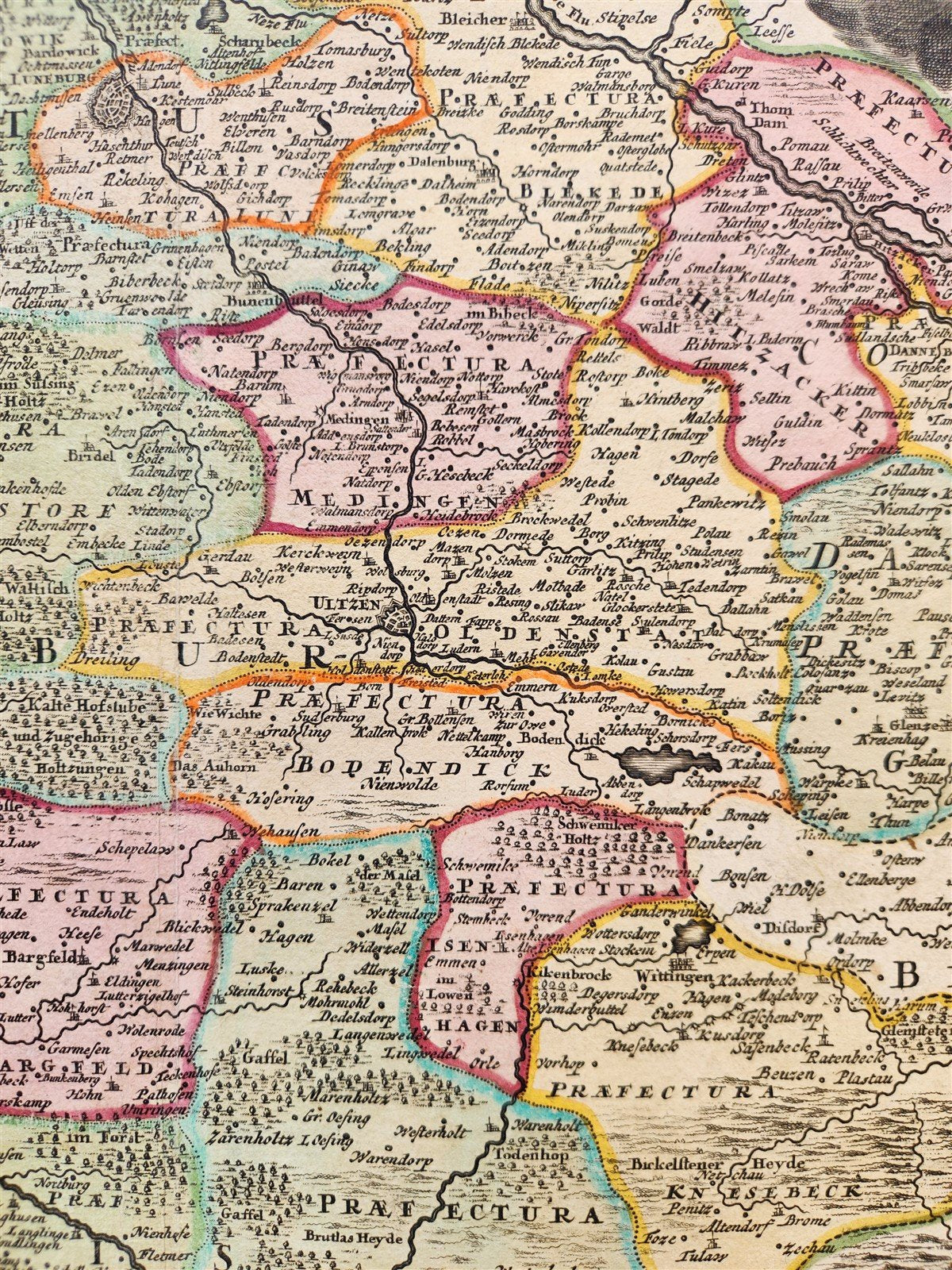 1730s LUNEBURG GERMANY antique MAP by JOHANN HOMANN